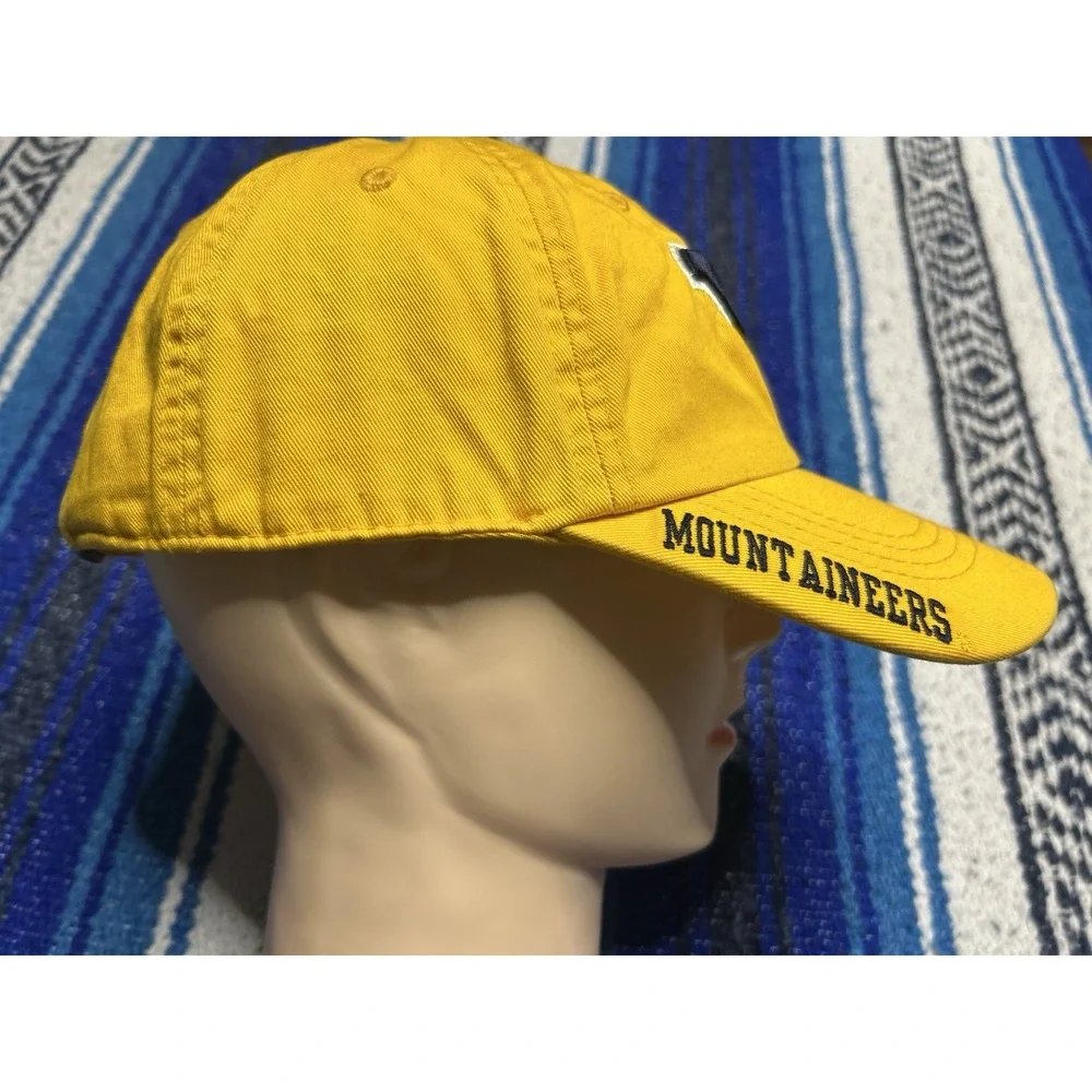 VTG Y2K West Virginia Mountaineers Russell Athletic Yellow Adjustable Hat WVU